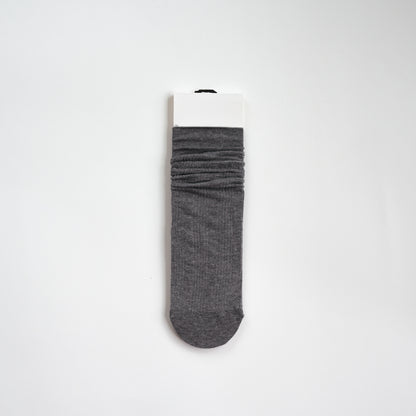 Seamless Mesh Grey Crew Socks