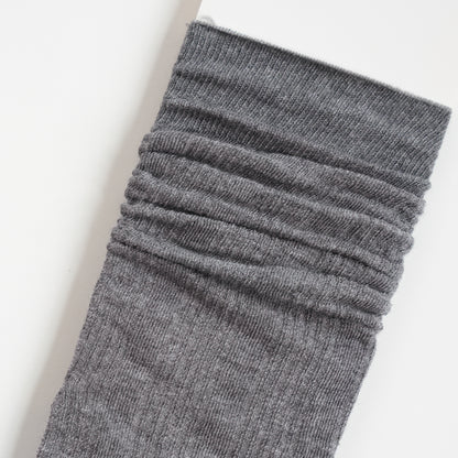 Seamless Mesh Grey Crew Socks