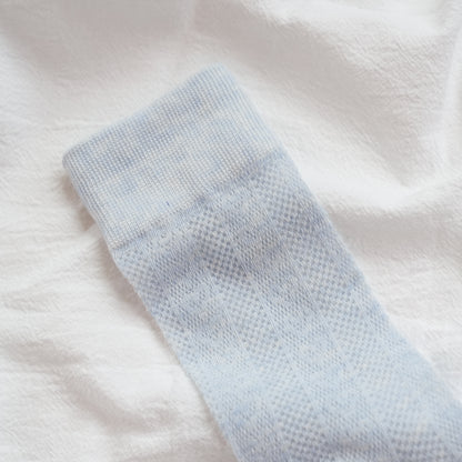 Summer Mesh Ice Silk Candy Blue Crew Socks