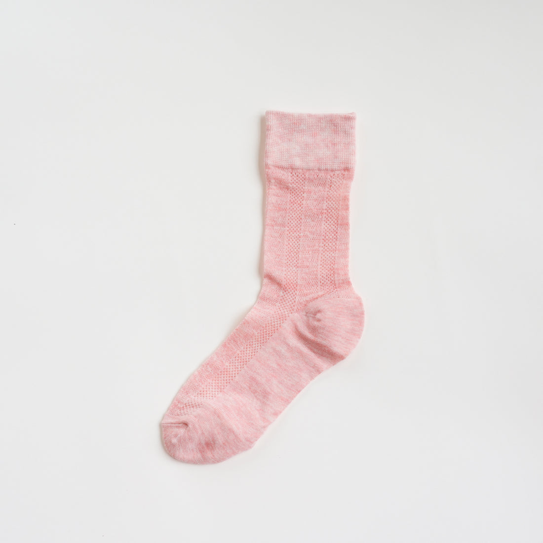 Summer Mesh Ice Silk Candy Pink Crew Socks