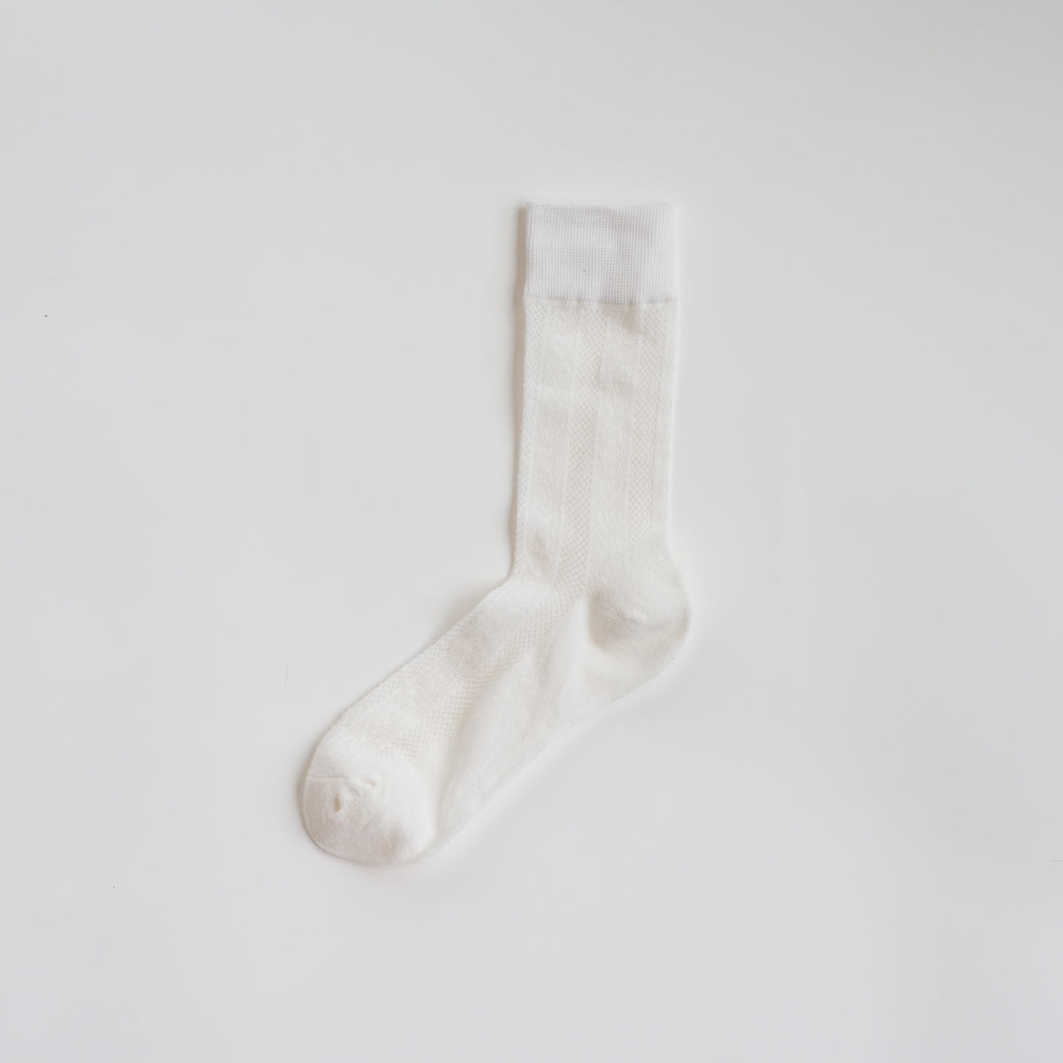 Summer Mesh Ice Silk Candy White Crew Socks