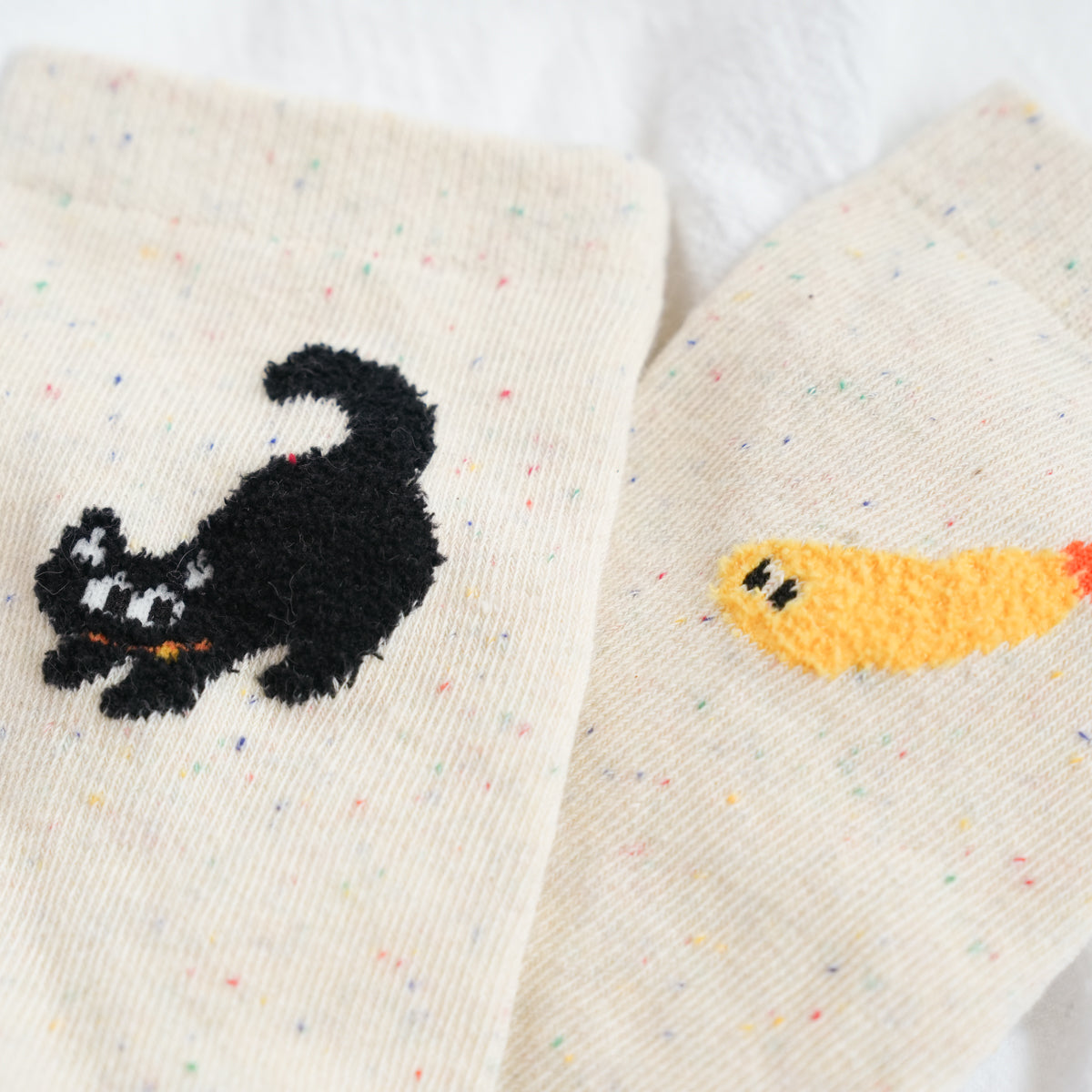 Tempura Shrimp Illustration Crew Socks