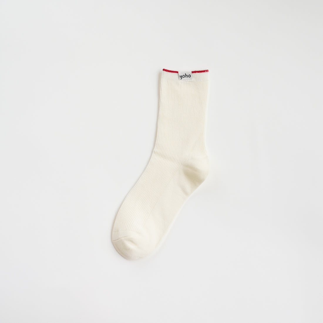 Creamy Sheer White Crew Socks