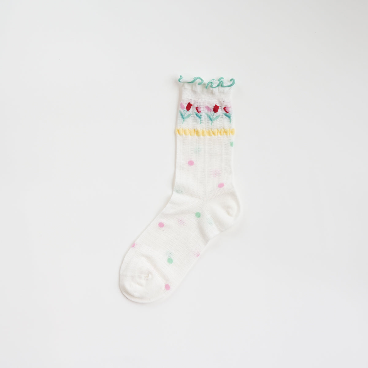 Cuty Flower Lace Hollow-Out Mid-Calf Socks