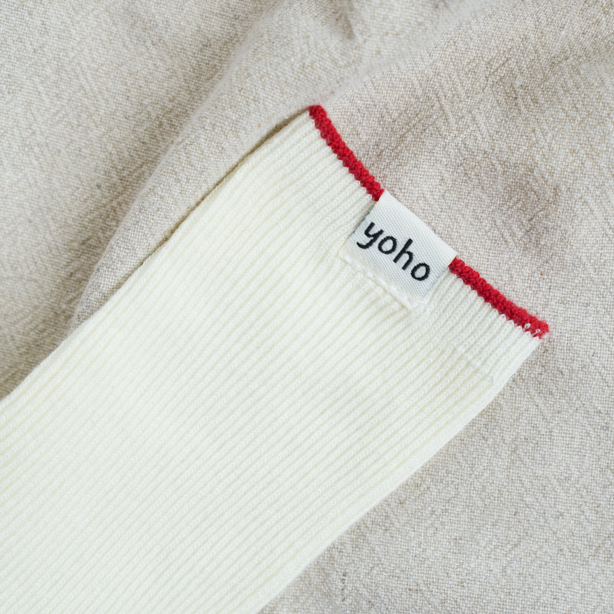 Creamy Sheer White Crew Socks